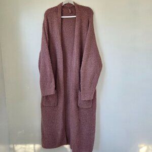 Skims Cozy Boucle Knit Robe Rose Clay 2X/3X